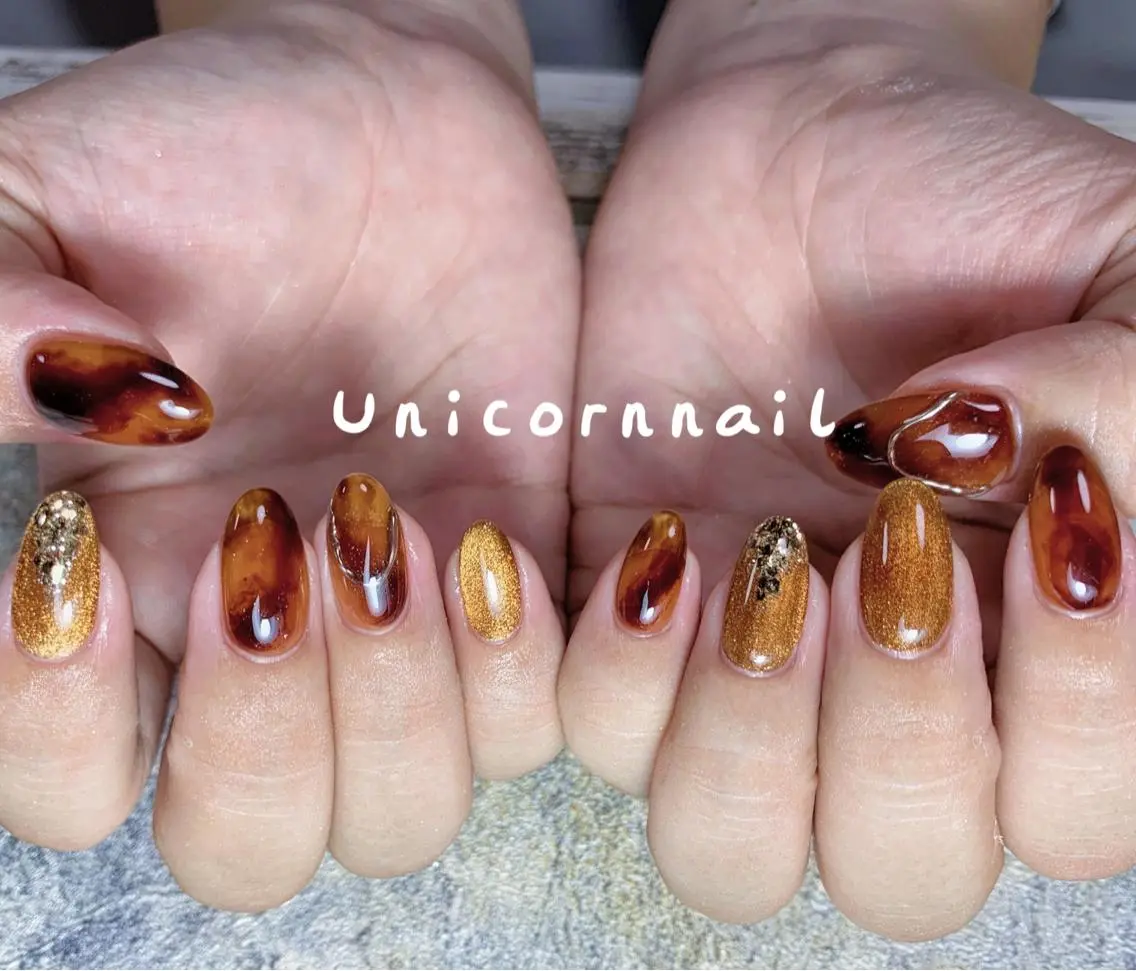 ネイル べっ甲ネイル Unicorn Nail 矢場町店のネイルデザイン