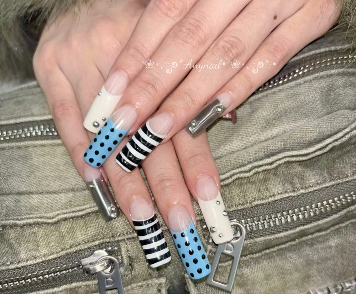 ネイル ロングネイル マグネットネイル 春ネイル 夏ネイル スーパーロングネイル ハンドネイル Any nail新大久保店のネイルデザイン