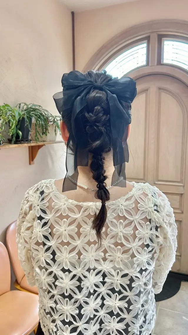セミロング ヘアアレンジ ヘアセット mayu .のヘアスタイル
