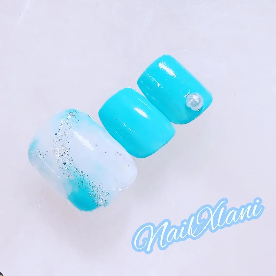 ネイル フットネイル Nail×Lani 深爪矯正対応◎のネイルデザイン