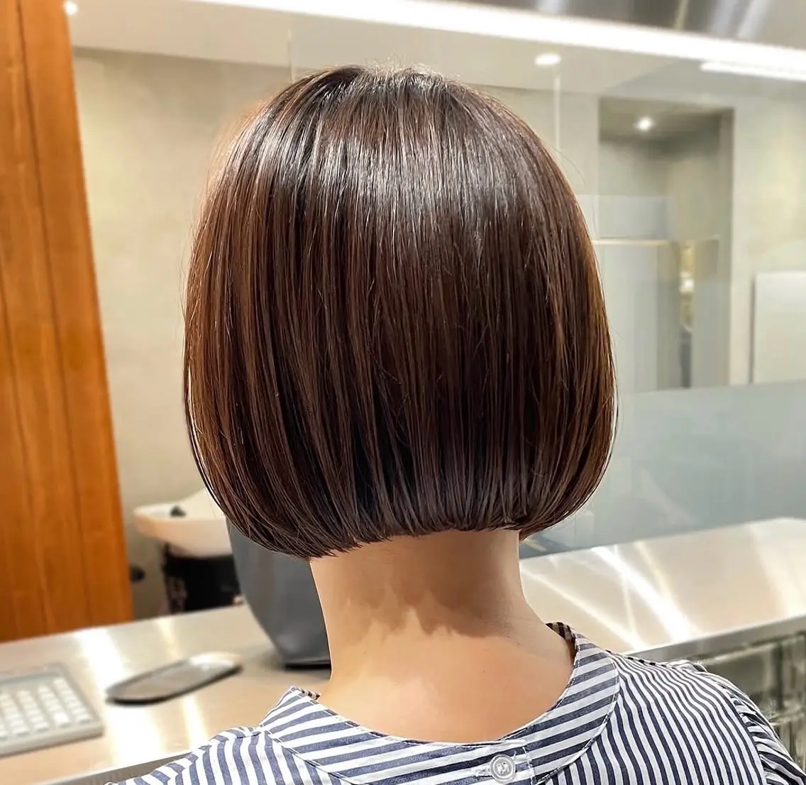 ショート カラー ボブ カット ヘアカラー トリートメント 👑ボブはお任せ ミヤノ👑のヘアスタイル