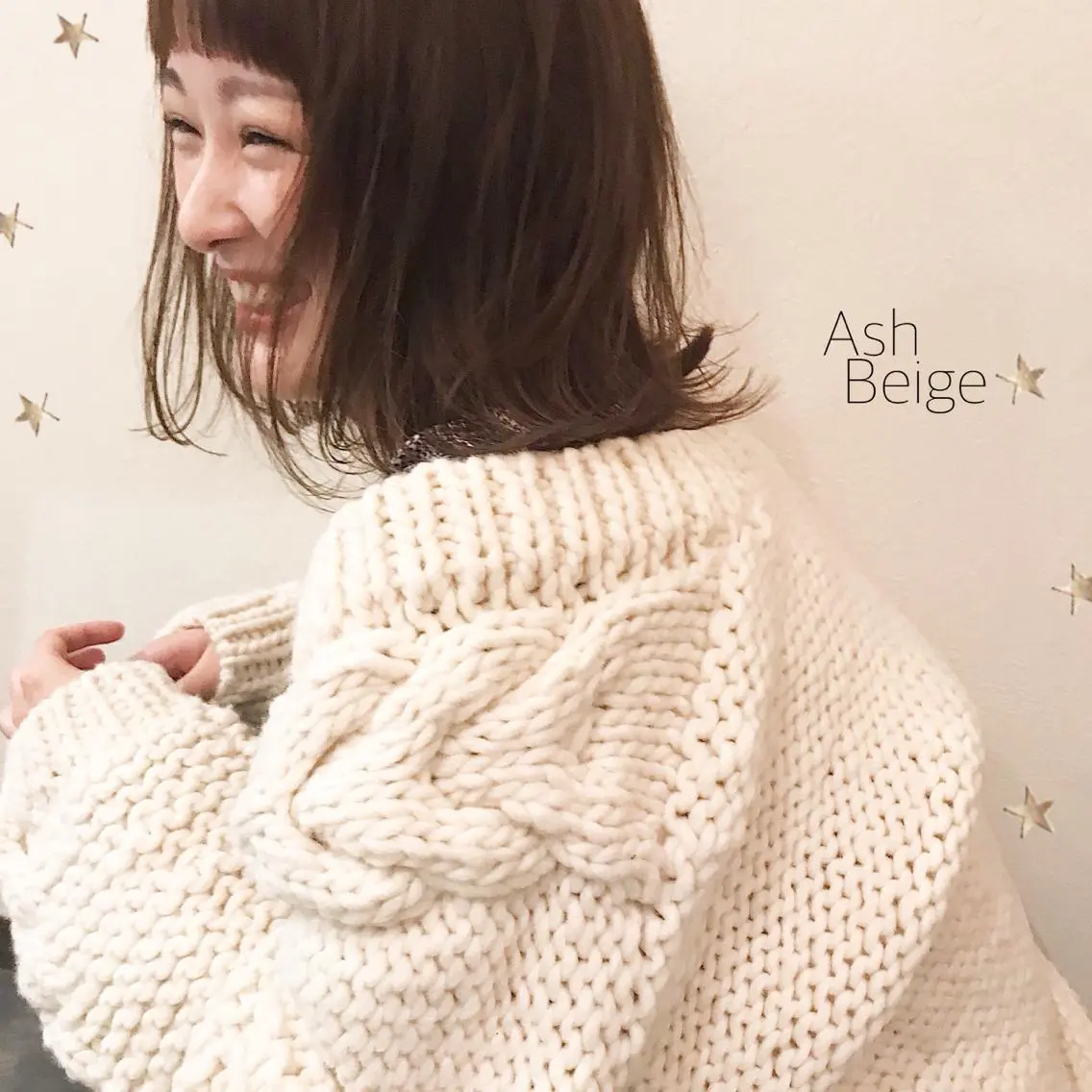 ミディアム カラー 市川 千夏のヘアスタイル