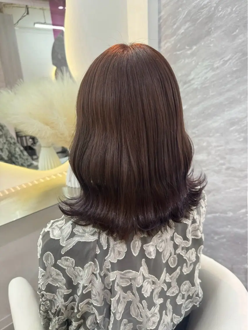 ミディアム 庄司蒼麻 艶カラー/モデル募集のヘアスタイル