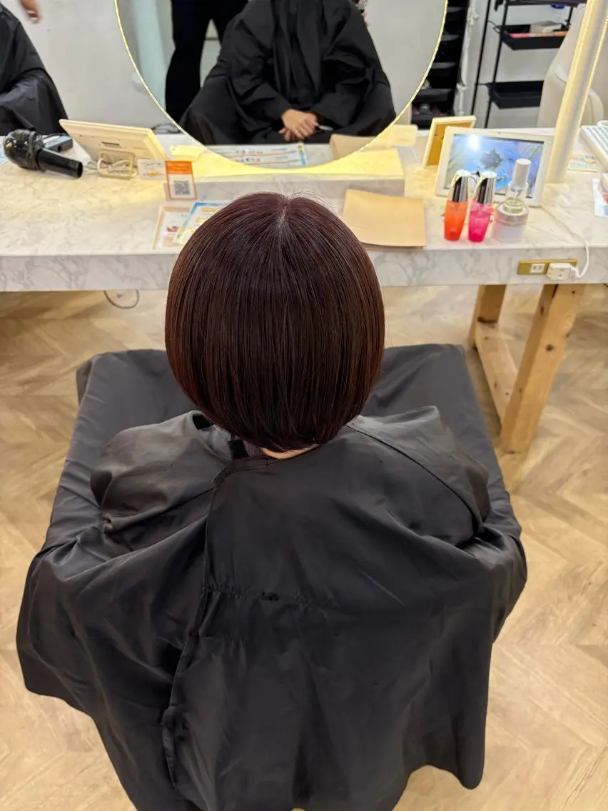 ショート カラー ブラウンカラー レッドカラー ヘアカラー トリートメント 透明感カラー/レイヤ ーカット/須永さくらのヘアスタイル