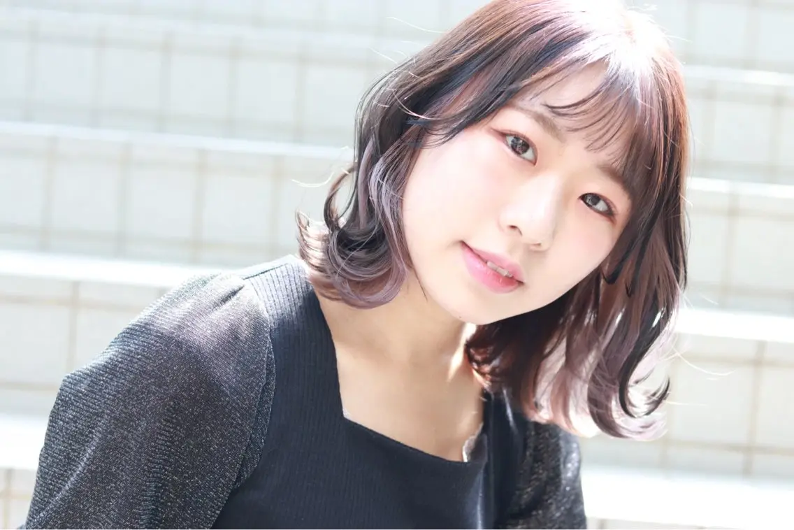 ミディアム ラベンダーベージュ 杉若 利彦のヘアスタイル