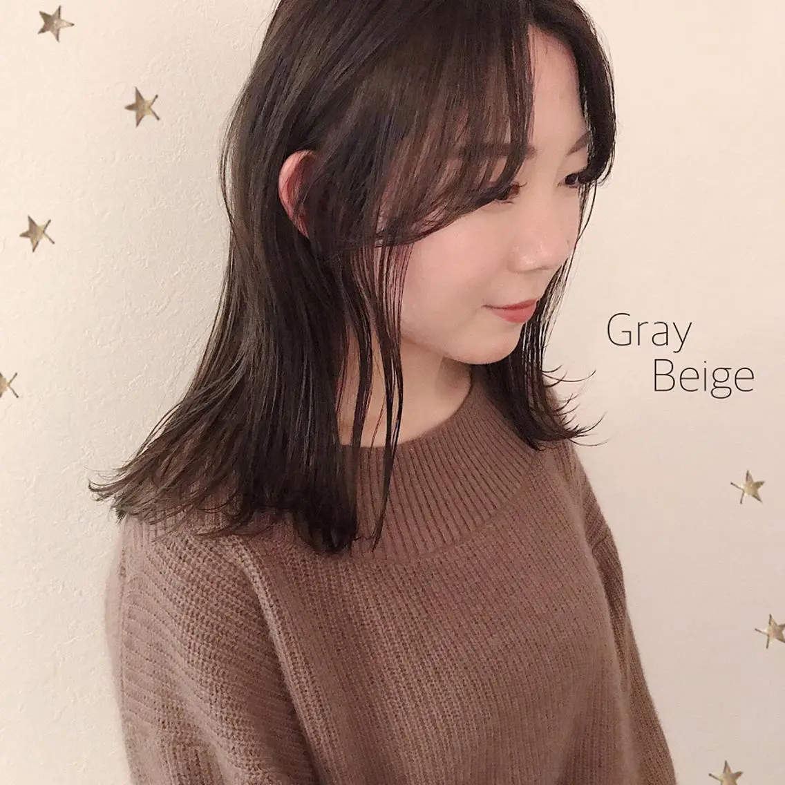 ミディアム カラー カット ヘアカラー トリートメント 市川 千夏のヘアスタイル