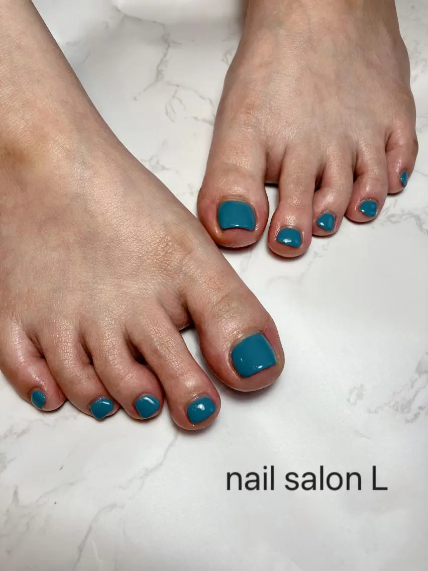 【オフなし】うる艶ワンカラー🦶（ケア込み）サンプルカラー100色よりお選びいただけます。の写真