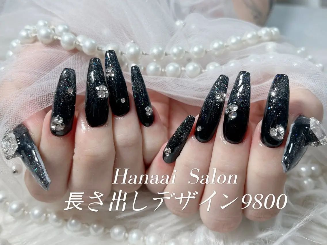 ロング ハンドネイル Hanaai Rikaのネイルデザイン