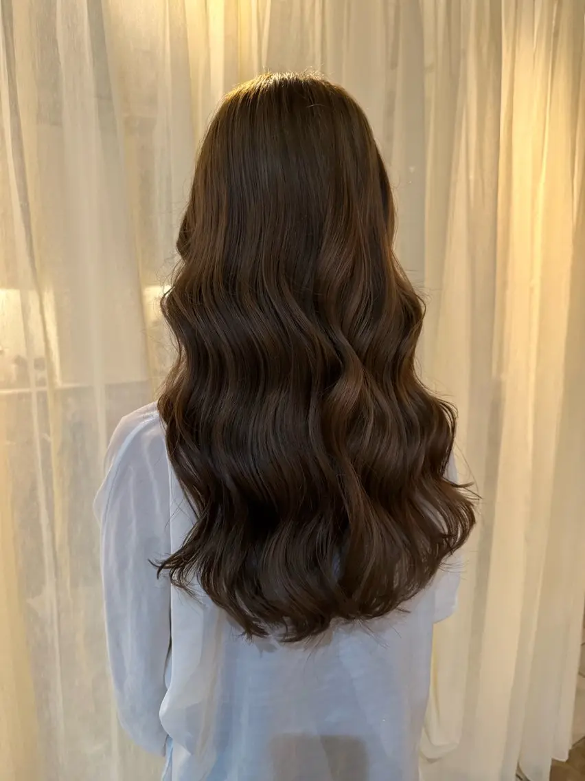 ロング 藤原 百花のヘアスタイル