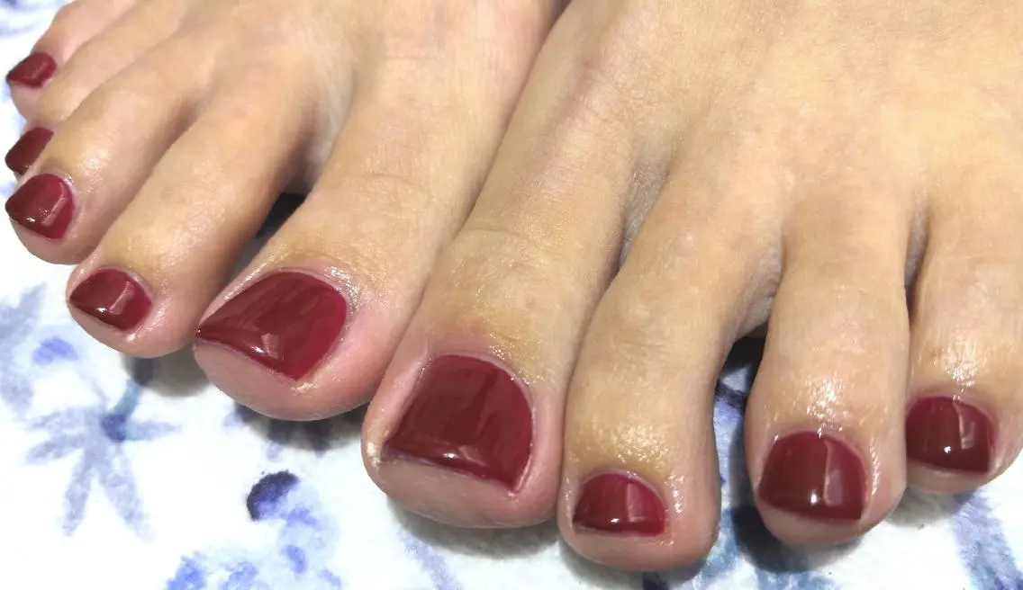 ネイル フットネイル ワンカラーネイル nailsalon BlueDaisyのネイルデザイン