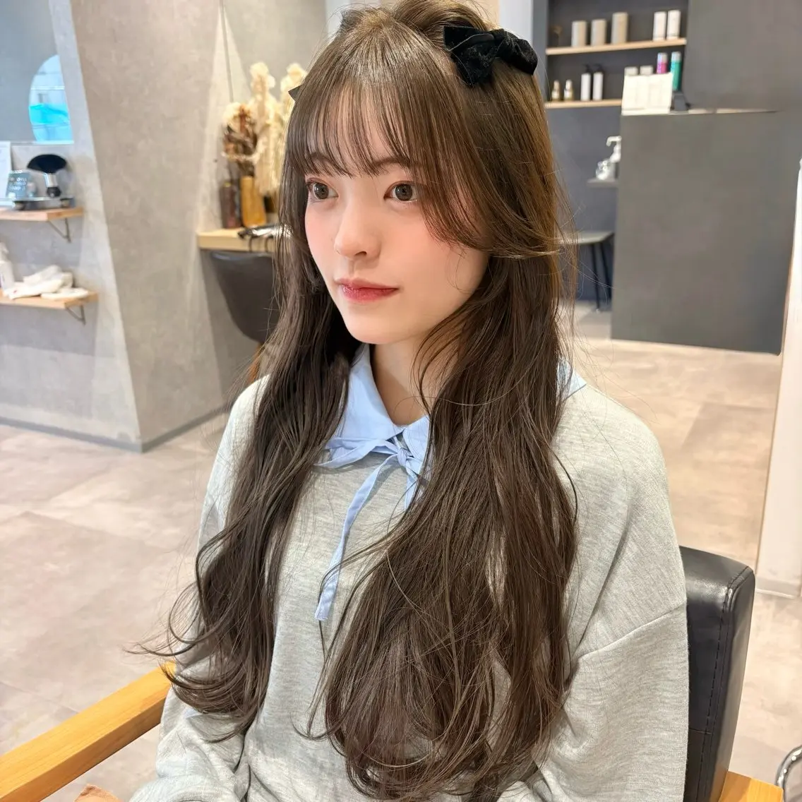 ロング カラー カット ヘアカラー トリートメント 🍊暖色×顔周り 🍊cocoroのヘアスタイル