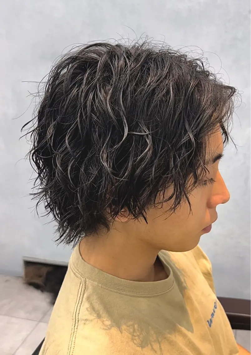 ショート パーマ メンズ カット パーマ 🦩パーマン🦩佐藤 航太のヘアスタイル