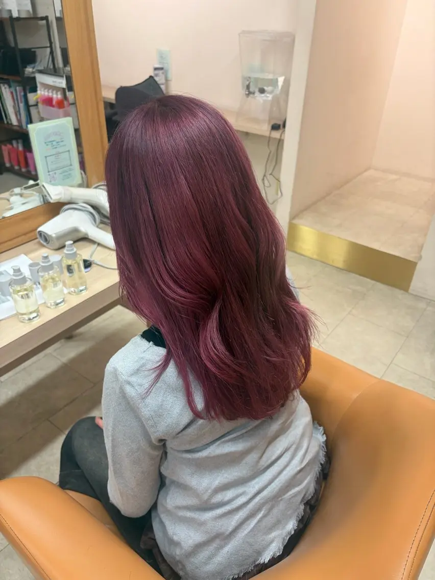 ロング カラー ダブルカラー ヘアカラー トリートメント ヘッドスパ Koharu🍓/ 透明感カラー/艶髪のヘアスタイル