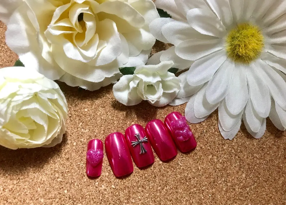ネイル ミラーネイル ピンク NAIL salon ACEのネイルデザイン