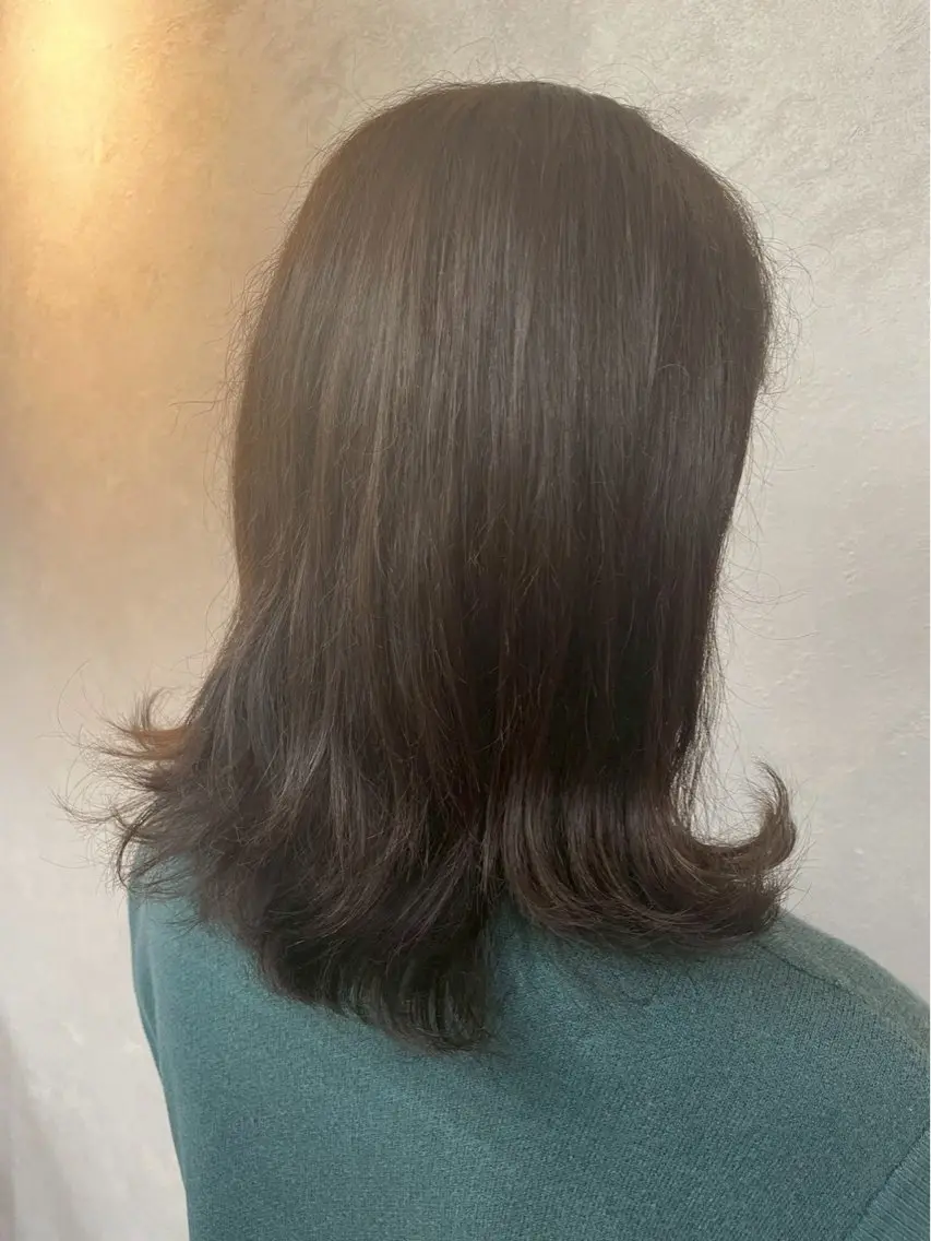 カラー ブラウンカラー オリーブブラウン 永井 幸枝のヘアスタイル