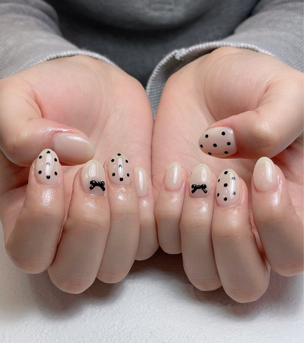 ネイル ボルドー ブラウン チークネイル 長さ出し フレンチネイル ハンドネイル MEO NAIL 中野①のネイルデザイン
