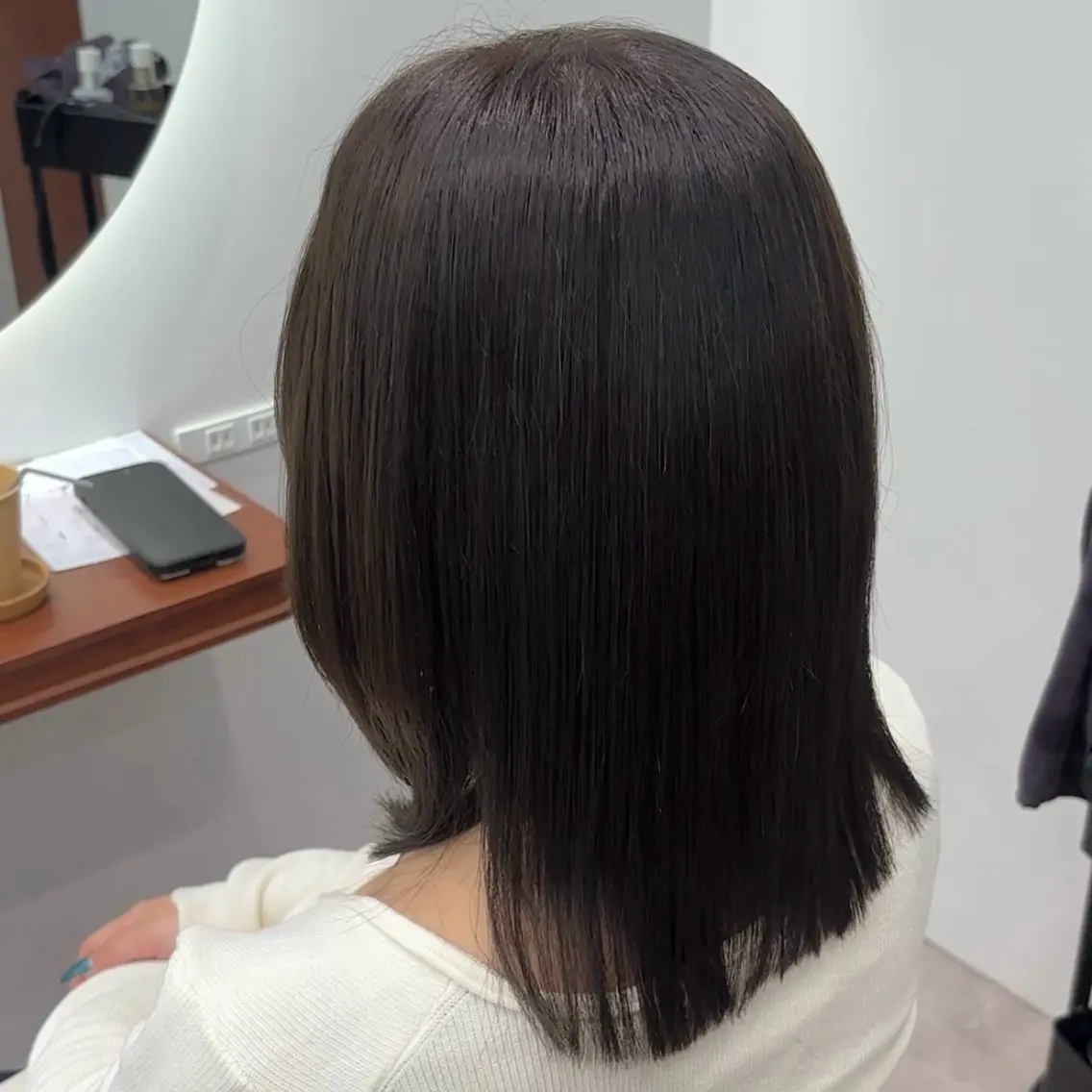 ミディアム カラー ベージュカラー オリーブベージュ ヘアカラー 透明感カラー🫧 hana🎀のヘアスタイル