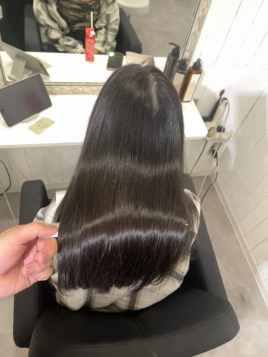 【🩵乾かすだけでまとまる🩵】美髪矯正 +カット¥19550の写真