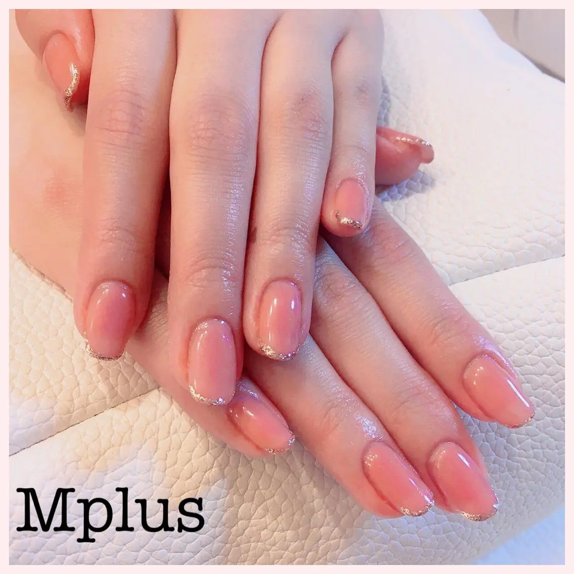 ネイル ゴールド ピンク Mplus miyukiのネイルデザイン