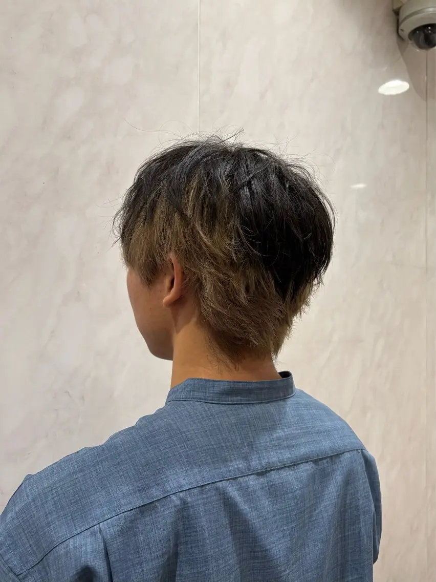 カラー メンズ メンズブリーチ メンズインナーカラー ブリーチ インナーカラー 本厚木／練習モデル 募集／かりん🐰のヘアスタイル
