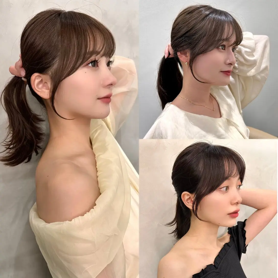 ミディアム くびれヘア ハッシュカット 韓国風ヘア レイヤーカット 縮毛矯正 カット ヘアカラー レイヤー縮毛矯正 ささきすずね💗のヘアスタイル