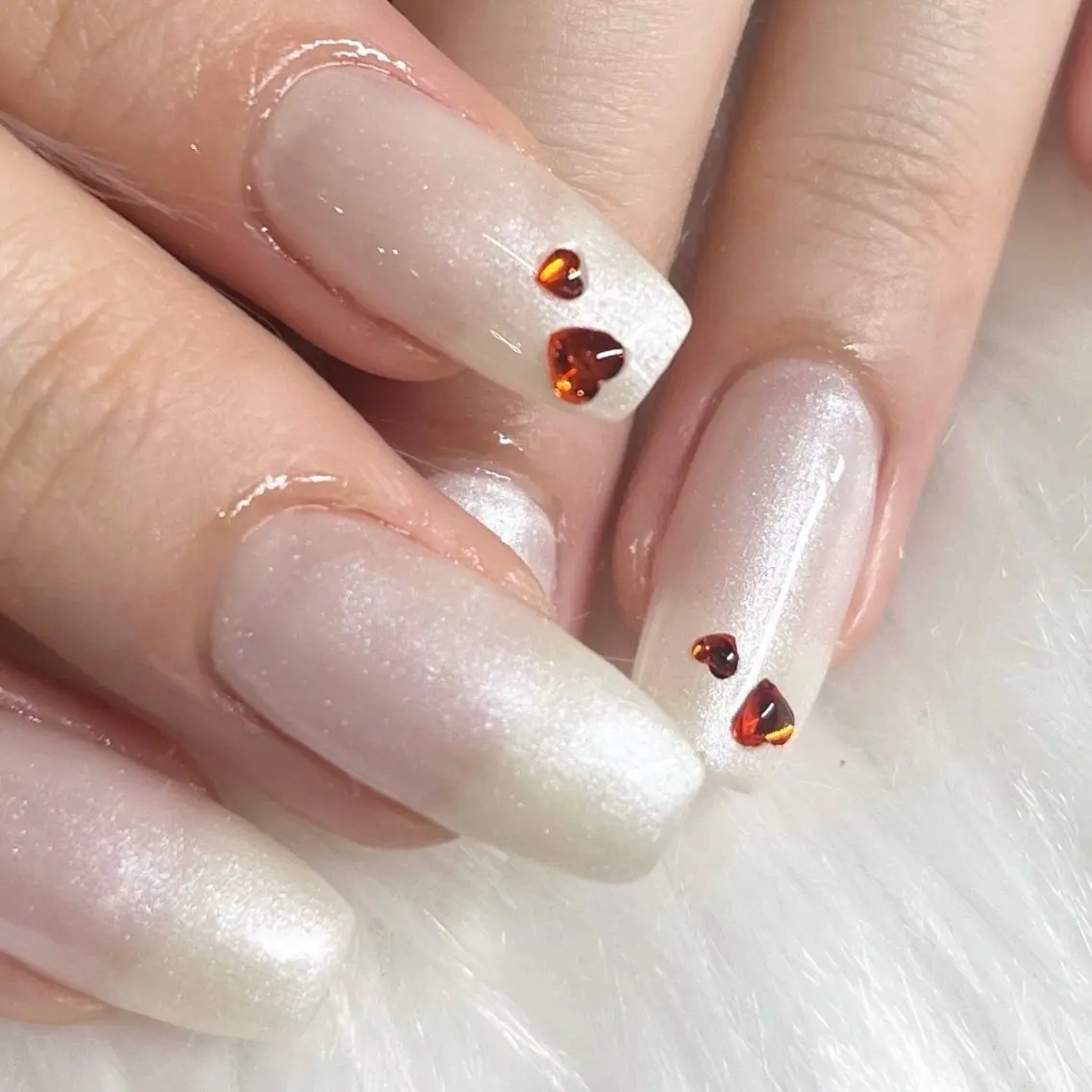 ネイル ハート ぷっくりネイル ハンドネイル Miki. MORE -NAILのネイルデザイン