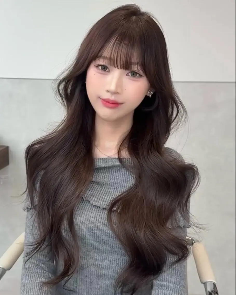 ロング 韓国風ヘア レイヤーカット 金丸 祐也のヘアスタイル