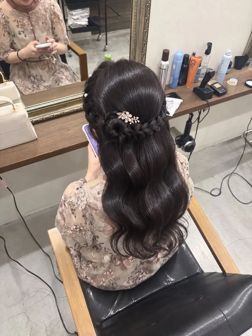 ヘアアレンジ ヘアセット みやもと こゆきのヘアスタイル