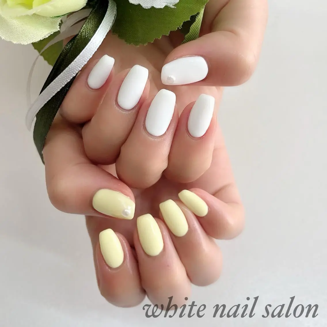 ネイル アートネイル フレンチネイル ジェルネイル ハードジェル 持ち込み white nail salonのネイルデザイン