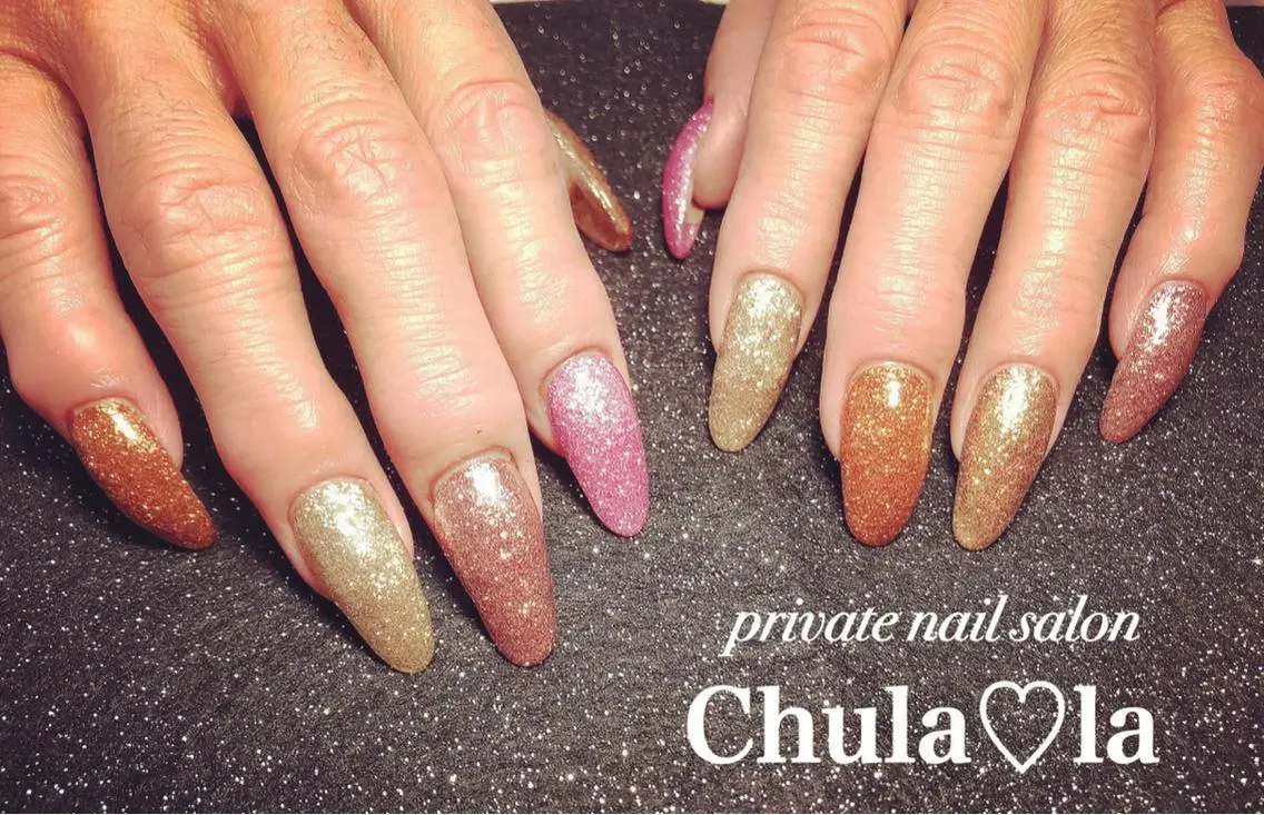 ネイル ロングネイル Chula♡la 豊見城市高安のネイルデザイン