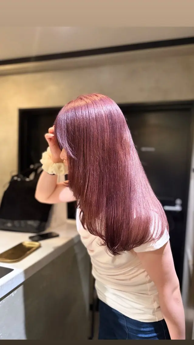 ロング カラー カット ヘアカラー トリートメント タナカ カナ🫧のヘアスタイル