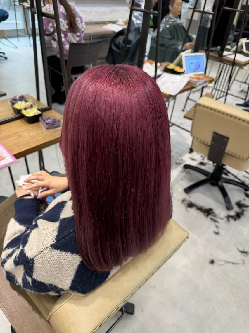 ロング カラー ブリーチなしwカラー /艶カラー/oukaのヘアスタイル