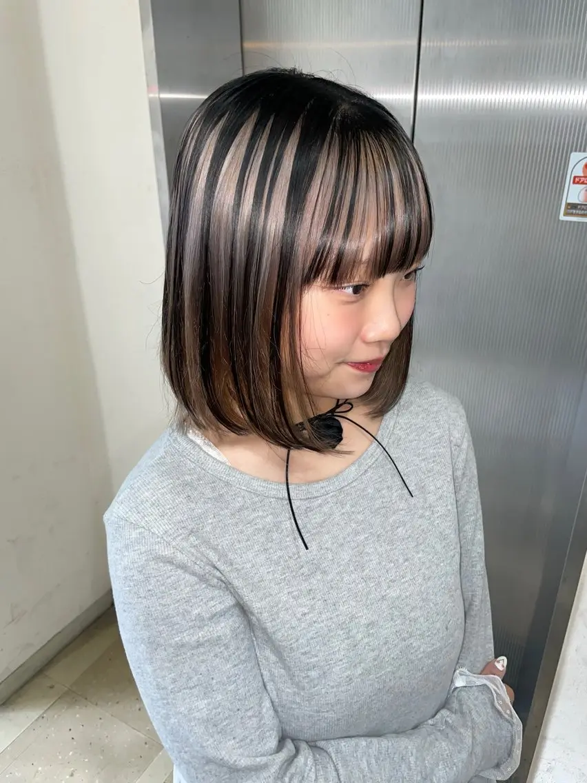 ショート ボブ ヘアカラー トリートメント ブリーチ/ハイトーン 心斎橋/honokaのヘアスタイル