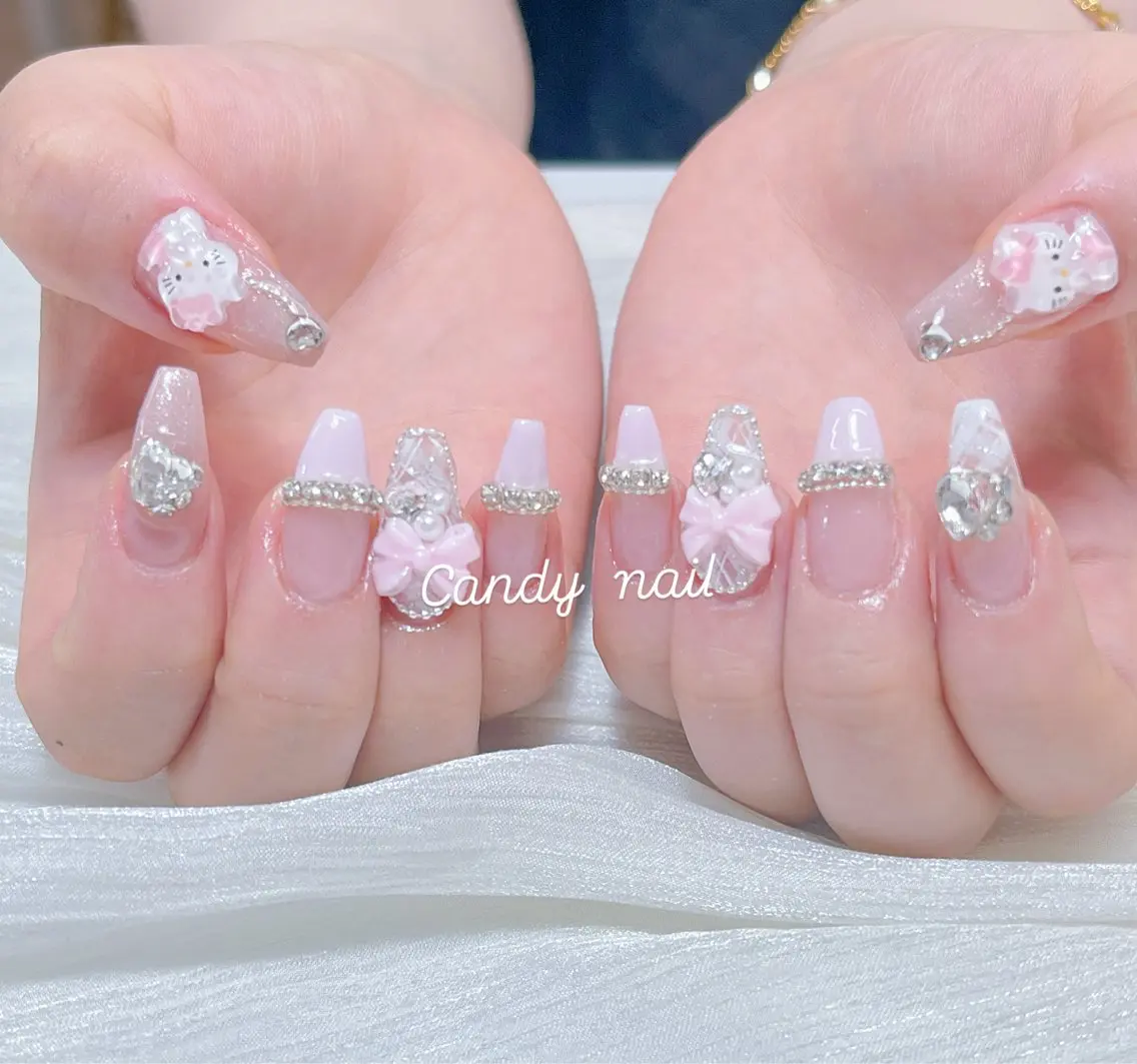 ネイル ジェルネイル candy nail 韓国風ワンホンネイルのネイルデザイン