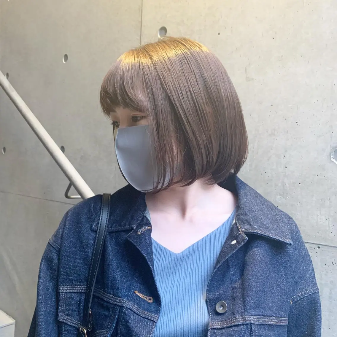 ミディアム カラー アッシュ 七原 海夕のヘアスタイル