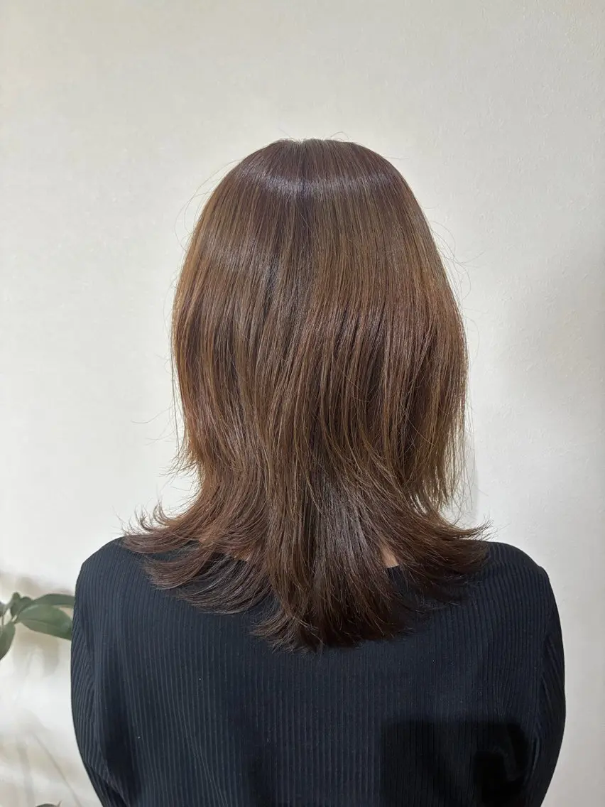 セミロング カット ヘアカラー Re room. erikaのヘアスタイル