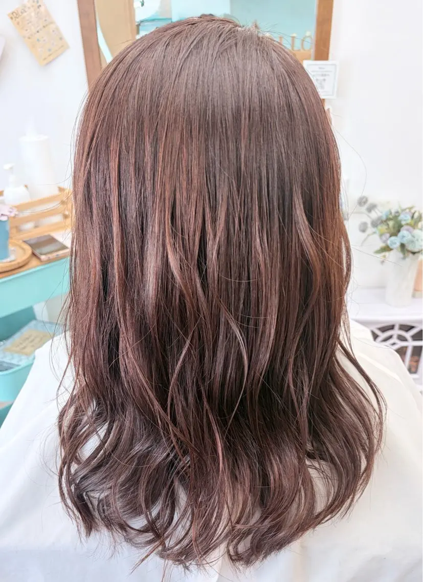 ロング カラー 園田 理沙のヘアスタイル