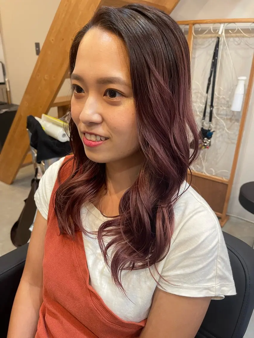 ロング カラー nowhere ノーウェアのヘアスタイル