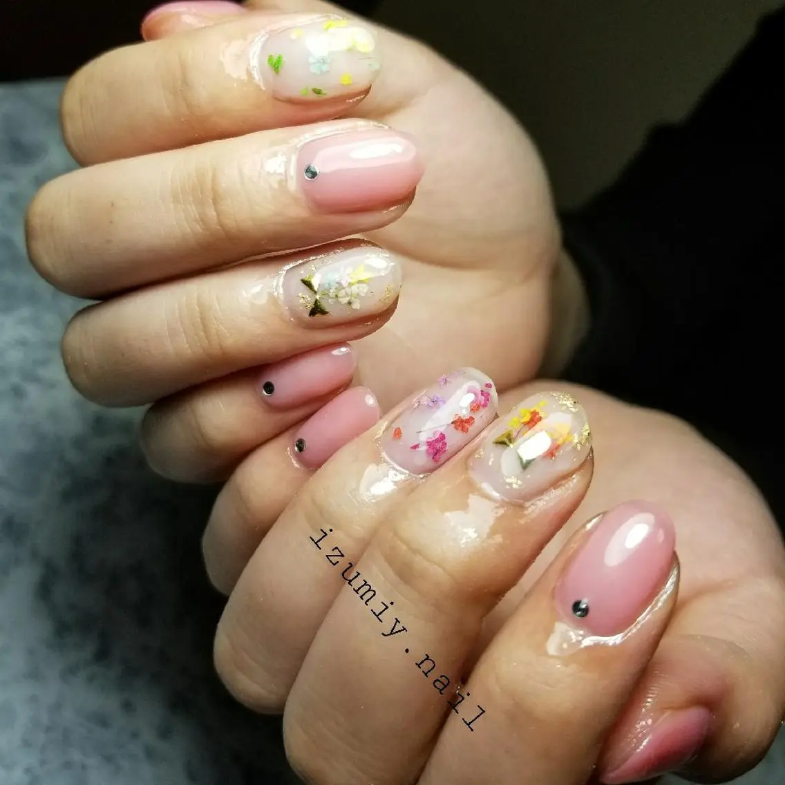 ネイル フラワーネイル ジェルネイル izumiynail いずみのネイルデザイン