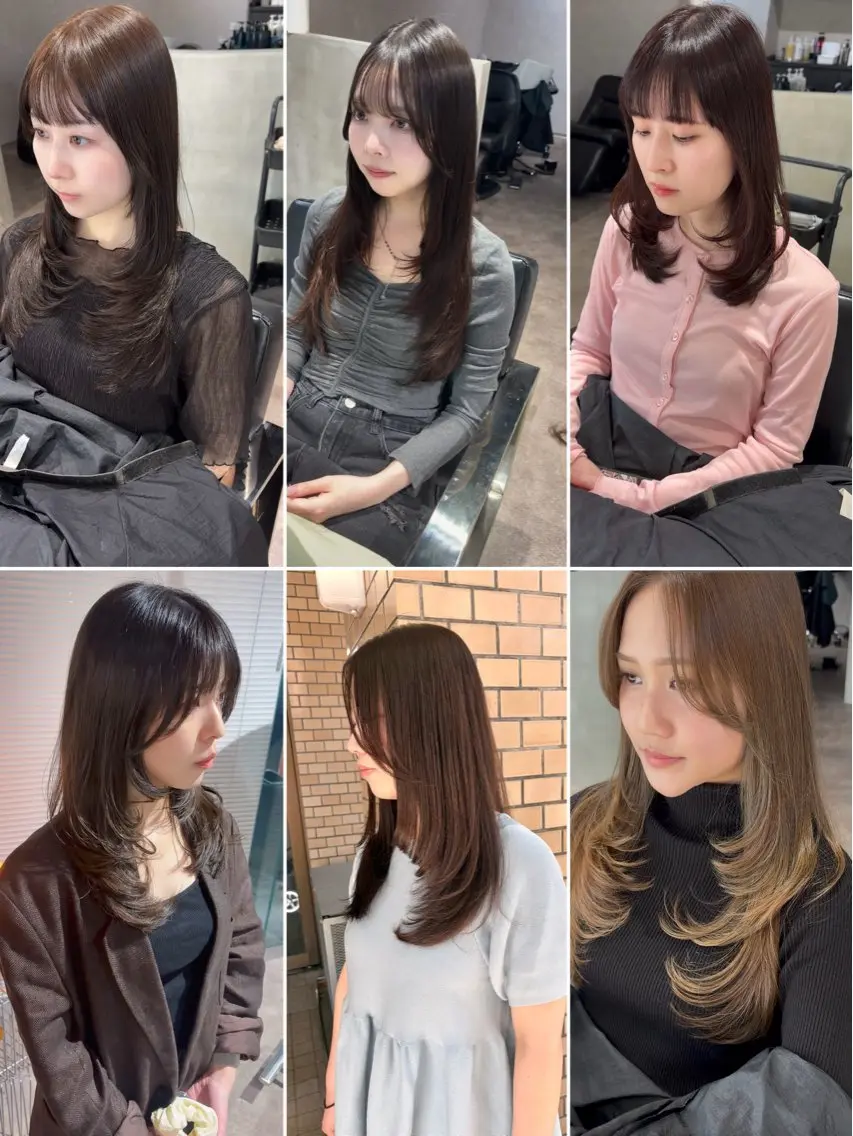 ロング レイヤーカット ロング 城慎太郎 大濠/レイヤーカットのヘアスタイル