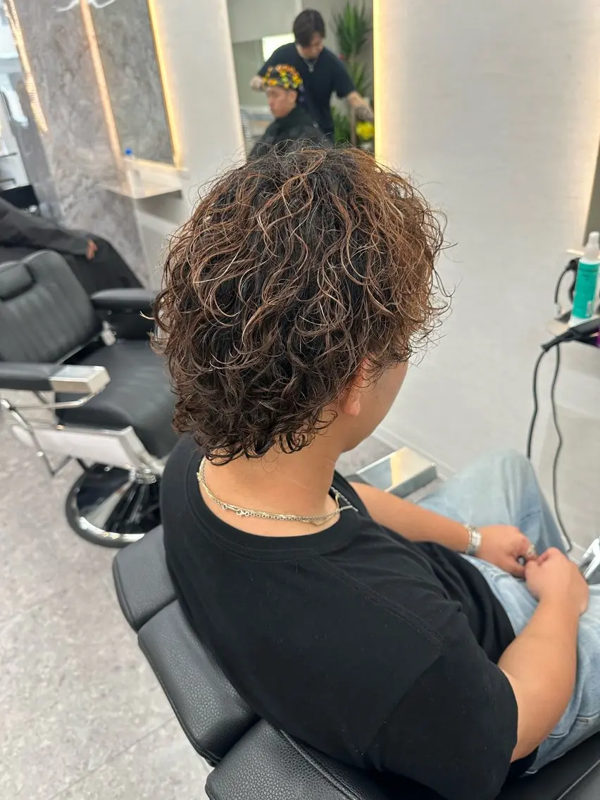 カラー パーマ メンズ 大宮/海外風パーマ 🇺🇸隼也🇪🇸のヘアスタイル