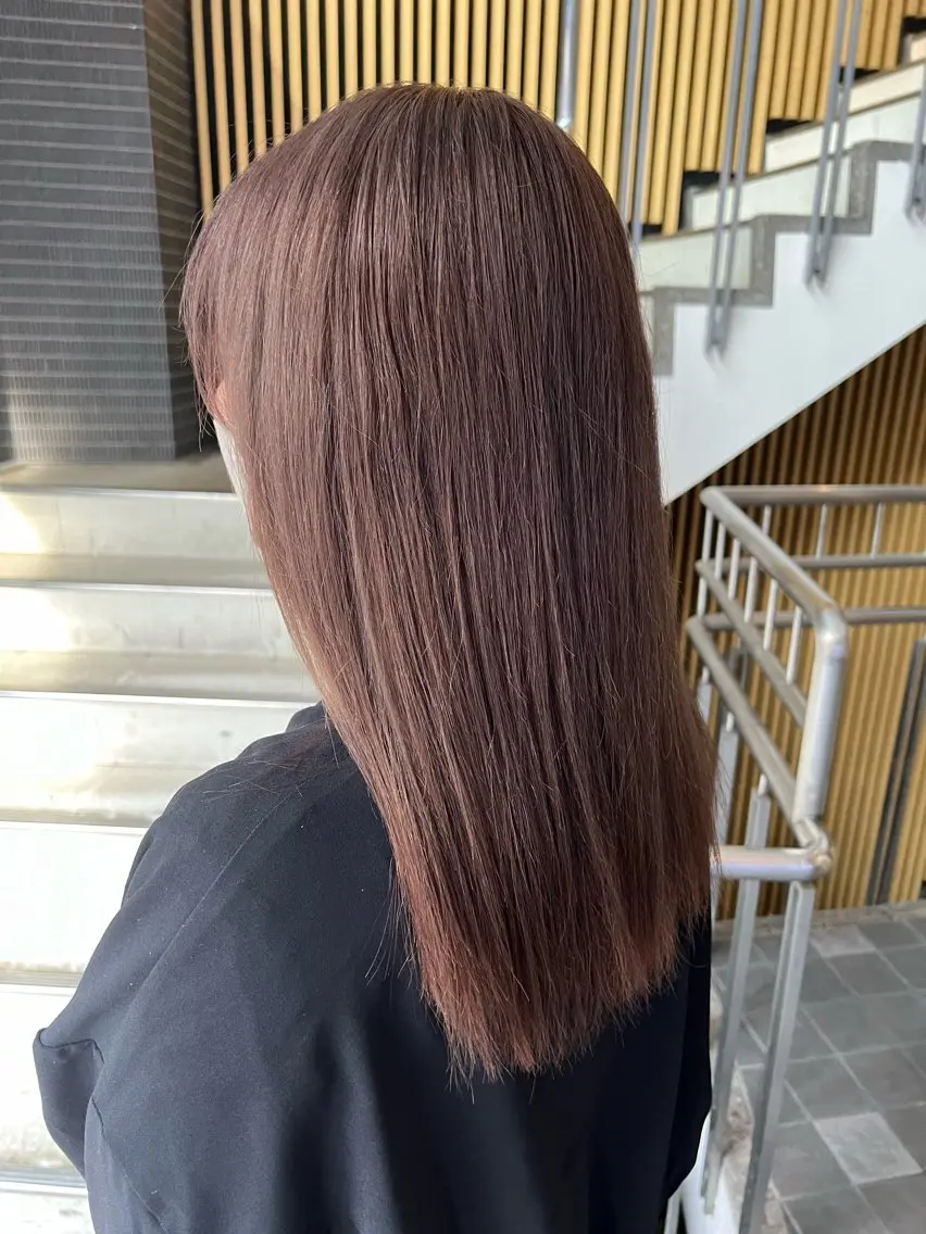 セミロング カラー カット ヘアカラー ハイトーンカラー 坂本 翼のヘアスタイル