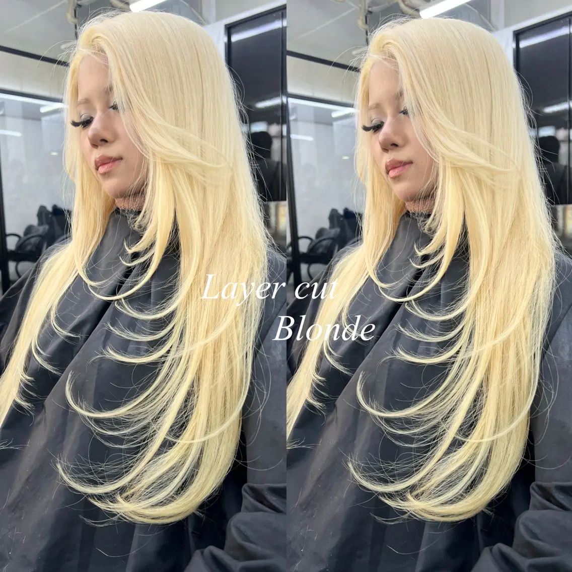 ロング カラー シールエクステ ハイトーンカラー エクステ シールエクステ特化 ハイトーン、NANAのヘアスタイル