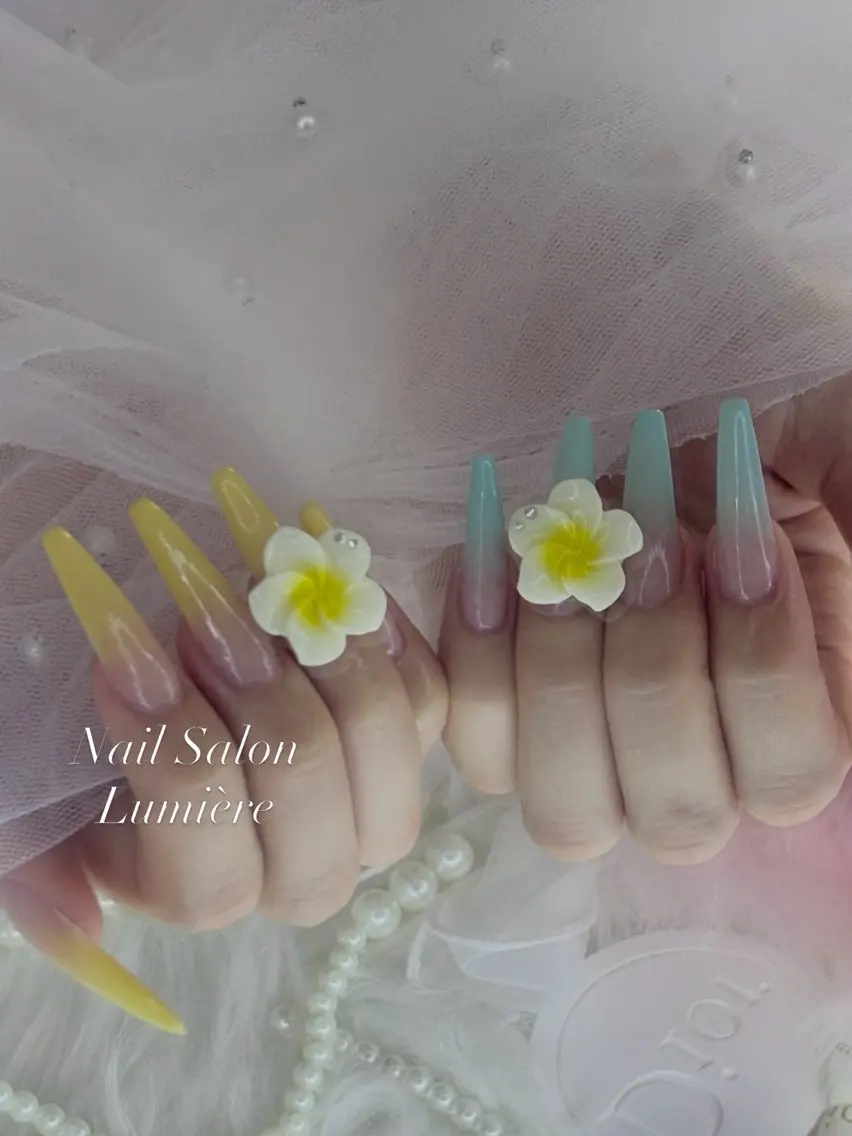 ネイル ハンドネイル Lumière｜ ロング｜ワンホンのネイルデザイン