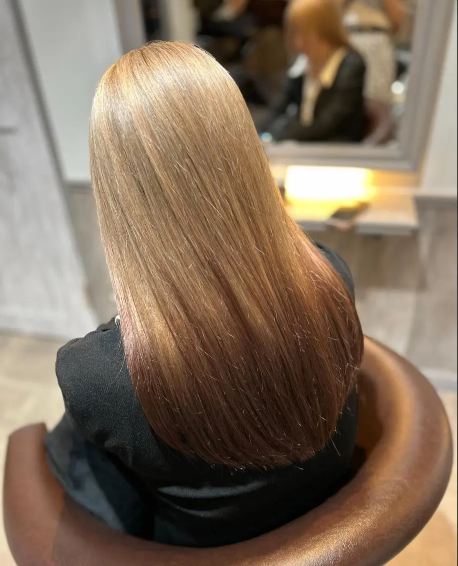 ミディアム カラー ヘアアレンジ ブリーチ ヘアカラー トリートメント Rina🌷 ダメージレスカラーのヘアスタイル