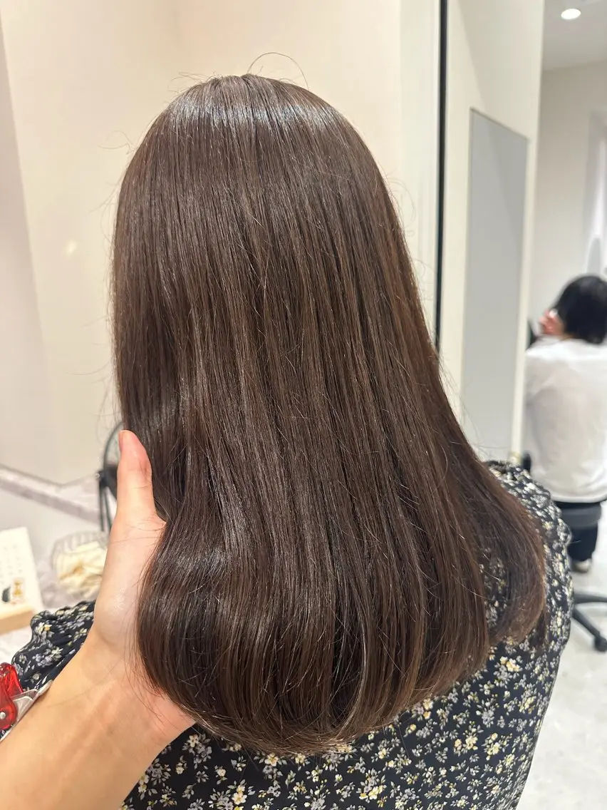 ロング カラー カット ヘアカラー トリートメント 韓国レイヤー✨ yasuko銀座のヘアスタイル