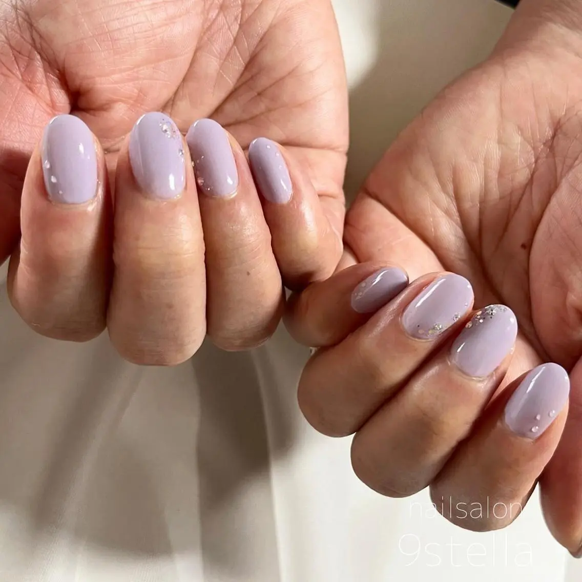 ネイル パープル ハンドネイル 久保 菜摘のネイルデザイン