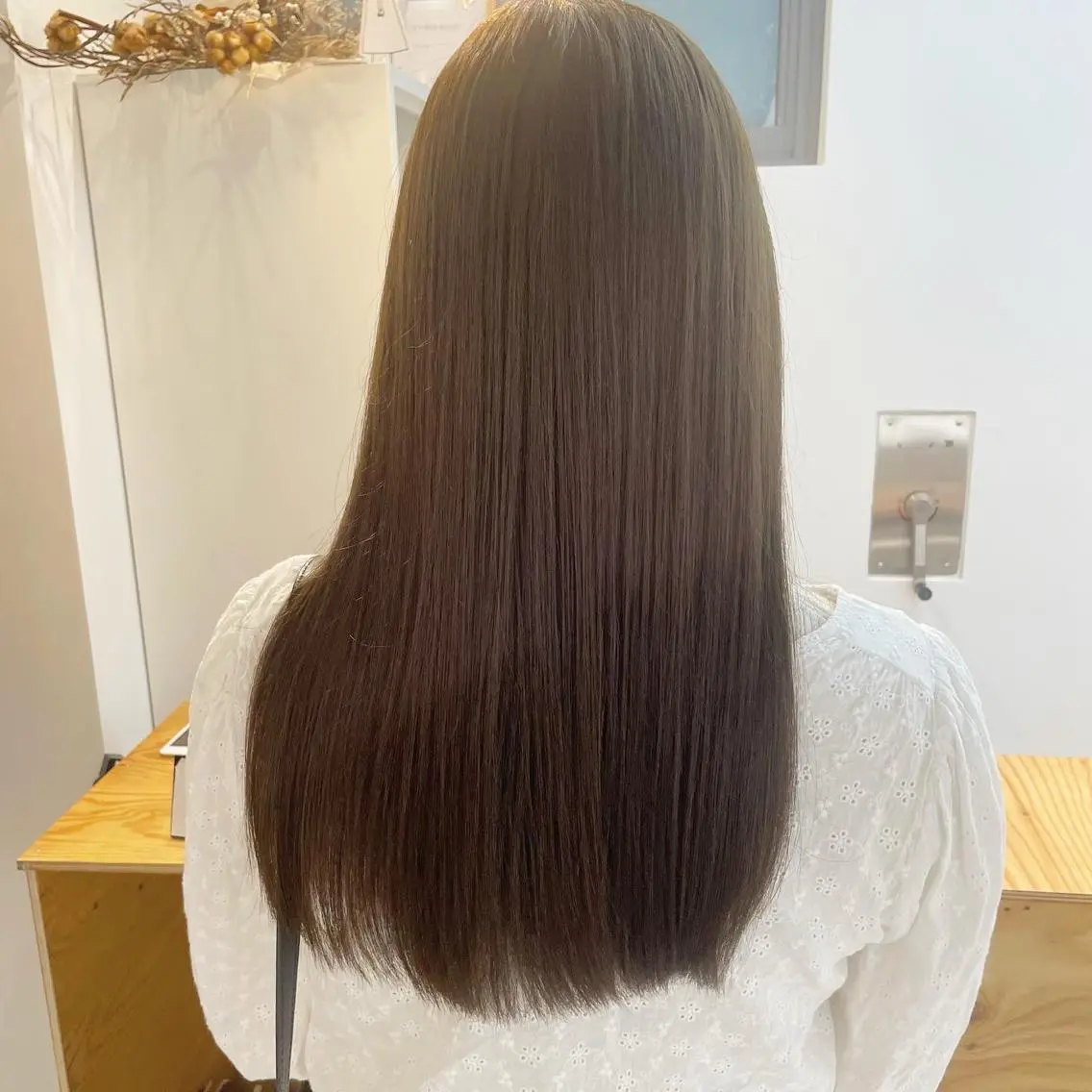 ロング カラー ブリーチ オレンジ カット ヘアカラー トリートメント fit/ madokaのヘアスタイル