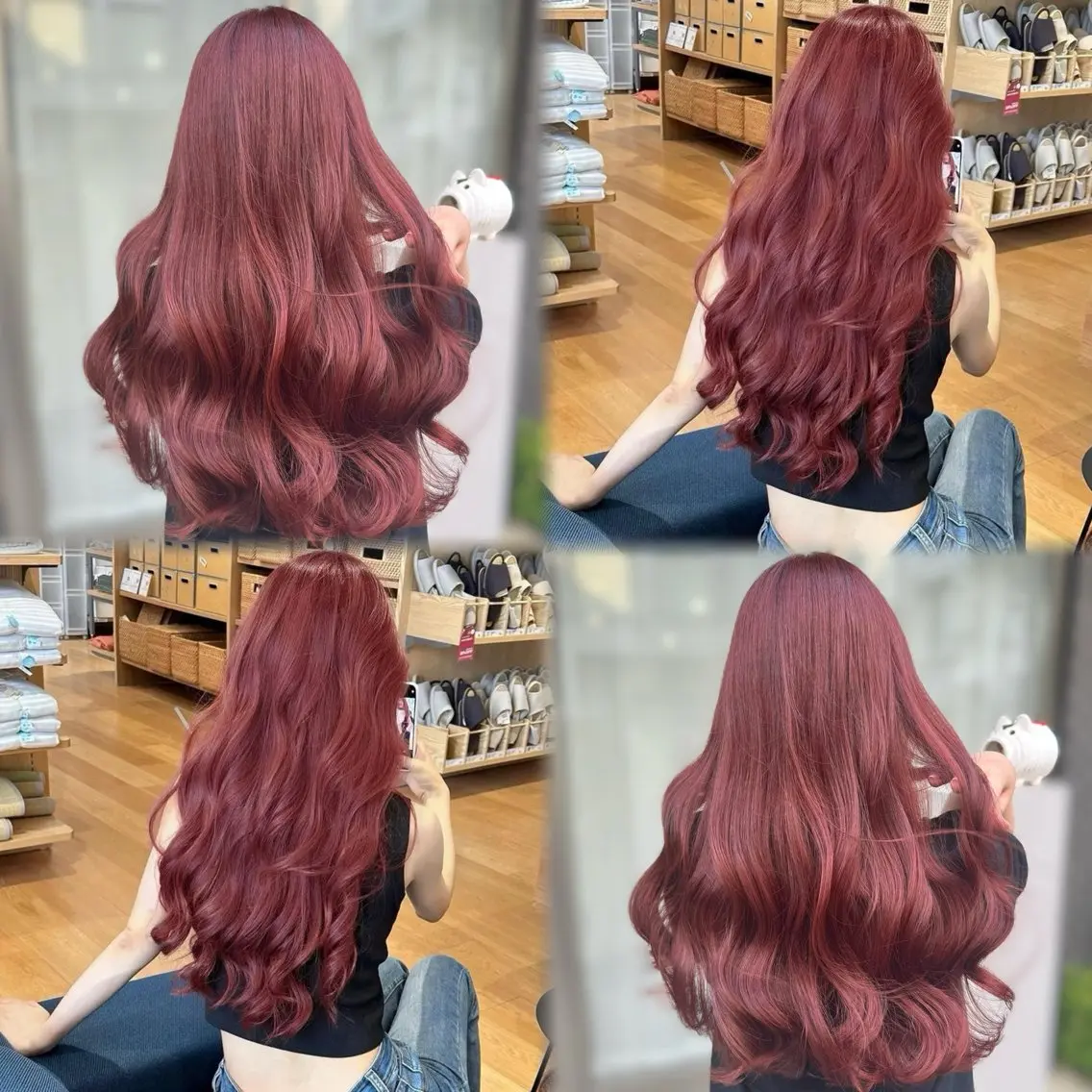 ロング カラー カット ヘアカラー トリートメント ブリーチなしカラー kana🐱のヘアスタイル