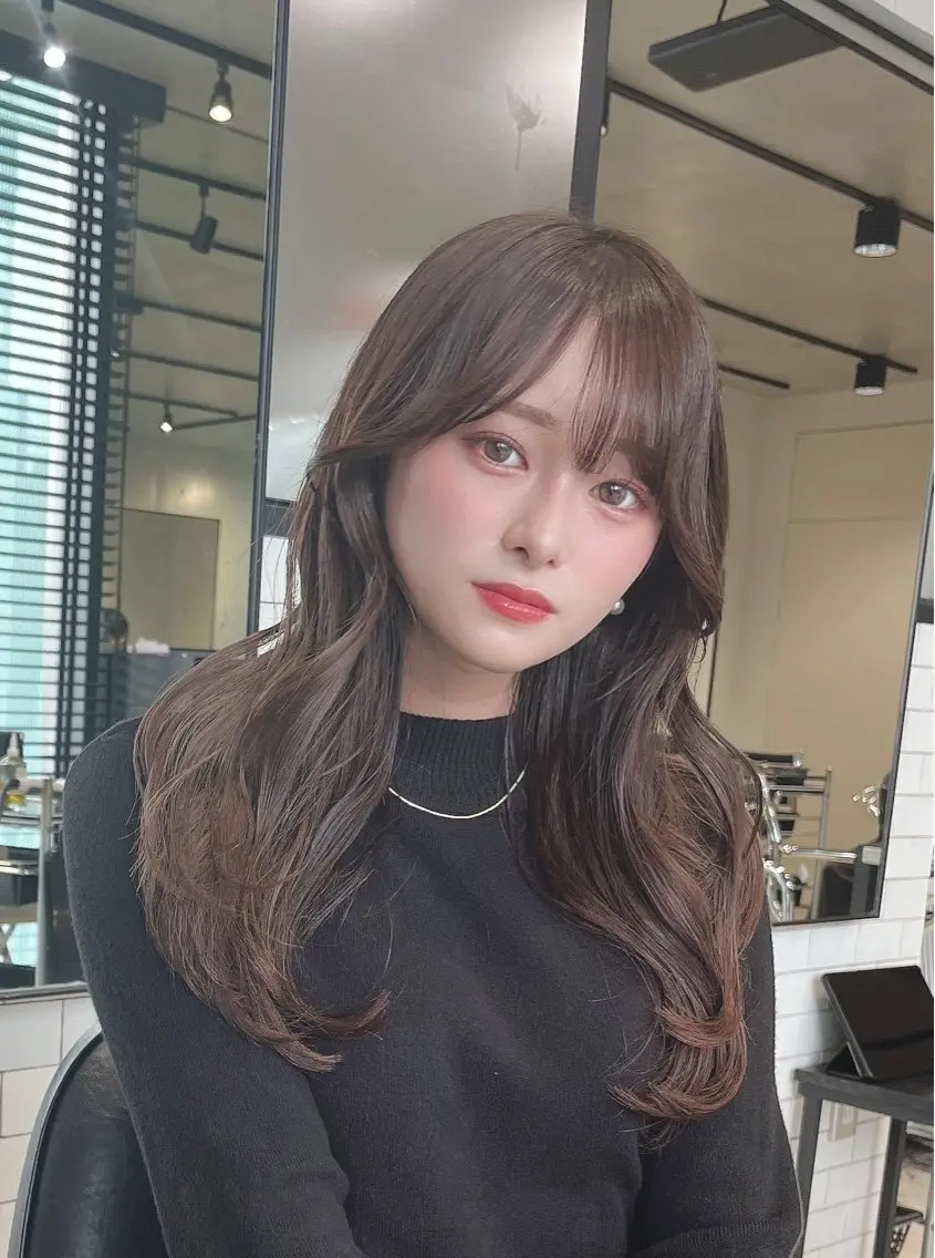 ロング カラー カット ヘアカラー トリートメント 🌫️大人韓国ヘア 🌫️naoyaのヘアスタイル